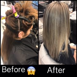 Marianna Hair Salon - The before and After for my client Michelle... Hair Transformation