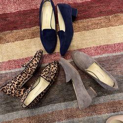 The Rosie - low heeled loafer in suede.