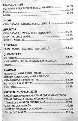 Menu photo 7 La Chispa De Oro Los Angeles, CA Menu photo 7 La Chispa De Oro Los Angeles, CA