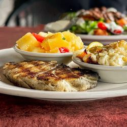 Fenwick's - Grilled Chilean Sea Bass / Smothered Cabbage / Watermelon Salad