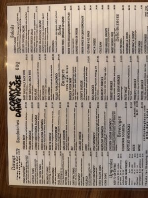 Menu photo 2 Corky's Dawg House Brevard, NC Menu photo 2 Corky's Dawg House Brevard, NC