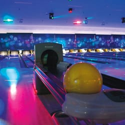The cosmic bowling at Spare Time is a lot of fun!