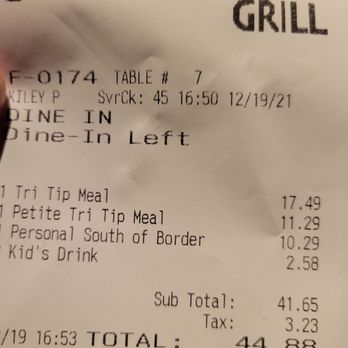 Stonefire Grill - This is what a receipt looks like 43 minutes ago when your food is still nowhere to be seen. - Barbeque Near Me - Rancho Cucamonga, California Stonefire Grill - This is what a receipt looks like 43 minutes ago when your food is still nowhere to be seen. - Barbeque Near Me - Rancho Cucamonga, California