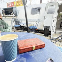 Salt - Outdoor patio with music, dominos or cards.