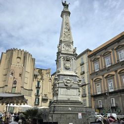 Piazza San Domenico Maggiore - Obelisk of San Domenico in the piazza.