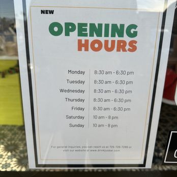 Jus Bar - Hours - Juice Bars & Smoothies Near Me - Las Vegas, Nevada
