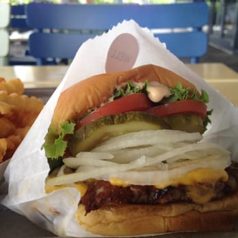 Shake Shack Boca Raton - Close-up of a great tasting burger! - Burgers Near Me - Boca Raton, Florida