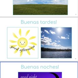 Hola al Español! - Take a pick of the slides lessons