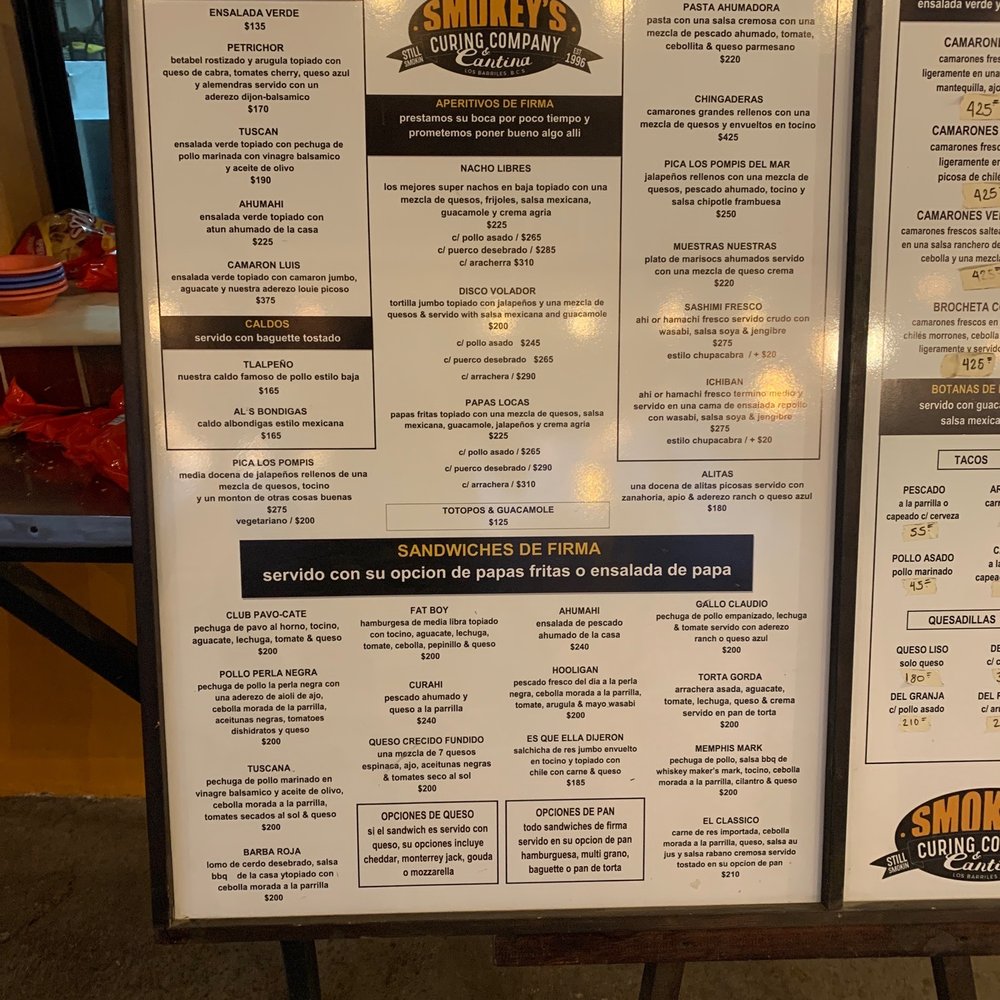 Smokey's - Appetizers and sandwiches en español - Seafood Near Me - Tijuana, BCS Smokey's - Appetizers and sandwiches en español - Seafood Near Me - Tijuana, BCS