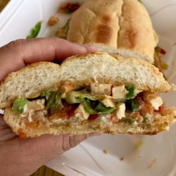 Soho Cafe - Chicken torta with diced jalapeño. This is it!!!