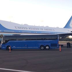 Divine Charter - We had the pleasure of being trusted to drive Air Force One to the dedication of the National Monument in the Grand Canyon.