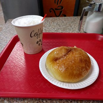 La Gran Uruguaya Bakery - Small coffee with guava y queso pastry - Bakeries Near Me - Jackson Heights, New York