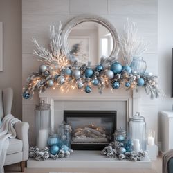 Signature Decor Design - Holiday mantle decor by Signature Decor Design