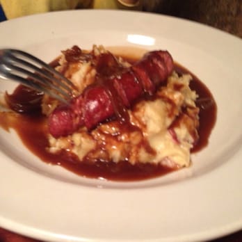 Stone Fire Grille - Bangers and mash - yum! - American Near Me - Beachwood, New Jersey Stone Fire Grille - Bangers and mash - yum! - American Near Me - Beachwood, New Jersey