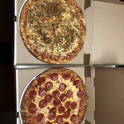 Pizza by Evan - Large pepperoni and a large hamburger pizza