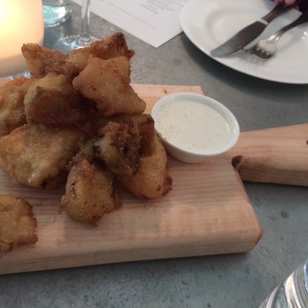 Tiny Boxwoods - Fried green tomatoes, great flavor, nice bite sized pieces, not heavy like you might expect from a fried item. - Venues & Event Spaces Near Me - Austin, Texas