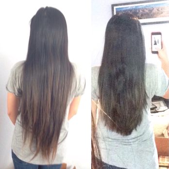 Left Hair Before Yes I Know Super Long And On The Right My