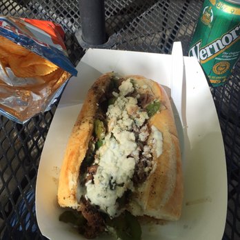 Vito's - Blue Cheese Philly, no onions & a little jalapeño sauce - Italian Near Me - Bountiful, Utah