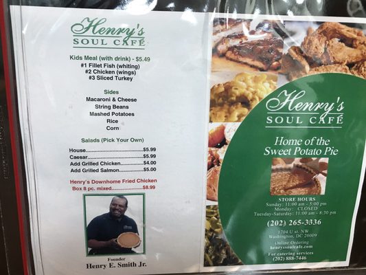 Menu photo 3 Henry's Soul Cafe Washington, DC, DC