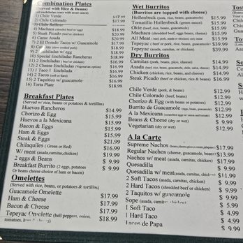 El Patio Tepeyac - Menu Oct 26 - Mexican Near Me - Alhambra, California