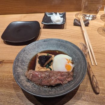 KUSAKABE - wagyu sukiyaki with onsen egg - Sushi Bars Near Me - San Francisco, California