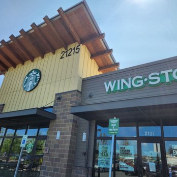 Wingstop - the front of a starbucks coffee shop - Chicken Wings Near Me - Poulsbo, Washington Wingstop - the front of a starbucks coffee shop - Chicken Wings Near Me - Poulsbo, Washington