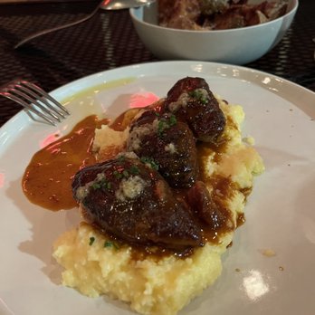 Via Locusta - Pork cheek (foreground) and fried potatoes (background) - Italian Near Me - Philadelphia, Pennsylvania