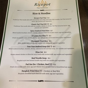 Ricepot Thai Cookhouse - menu - Thai Near Me - Brooklyn, New York Ricepot Thai Cookhouse - menu - Thai Near Me - Brooklyn, New York