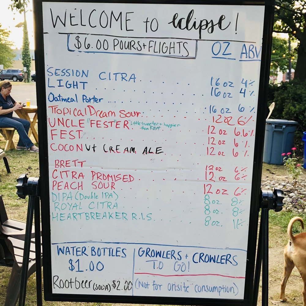 Eclipse Brewing - What they had on draft - Breweries Near Me - Merchantville, New Jersey
