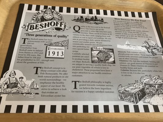 Menu photo 5 Beshoff Restaurants Dublin, D