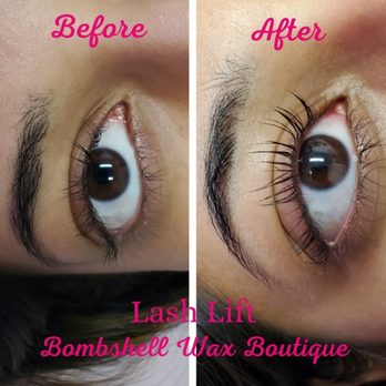 Bombshell Wax Boutique - Lash lift before and after - Skin Care Near Me - Friendswood, Texas
