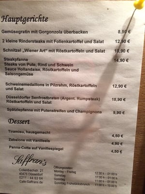 Menu photo 1 Saffrans Dusseldorf, NW