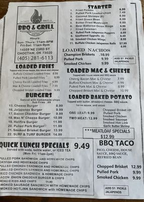 Menu photo 5 My BBQ & Grill Choctaw, OK