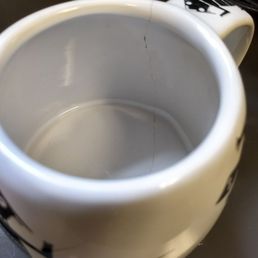 Here is the lovely overpriced mug we bought that they refused to replace. Comes with a crack for free!!