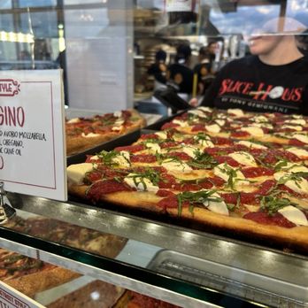 Slice House by Tony Gemignani - Sweet Gino pizza slice. $6.60. Darn delicious! Thin focaccia crust. Crisp, buttery,&flaky. Ovolini & avorio mozzarella. - Pizza Near Me - Folsom, California Slice House by Tony Gemignani - Sweet Gino pizza slice. $6.60. Darn delicious! Thin focaccia crust. Crisp, buttery,&flaky. Ovolini & avorio mozzarella. - Pizza Near Me - Folsom, California