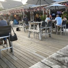 Tiki seating outside Tiki seating outside