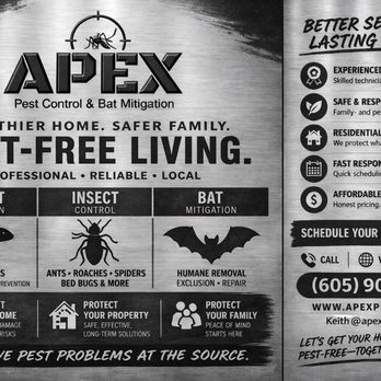 Apex Pest Control and Bat Mitigation - Pest Control Near Me - Brandon, South Dakota Apex Pest Control and Bat Mitigation - Pest Control Near Me - Brandon, South Dakota