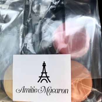 Amitie Macaron - my 3 choices- raspberry, lemon and pumpkin (flavor of the month) - Bakeries Near Me - Raleigh, North Carolina