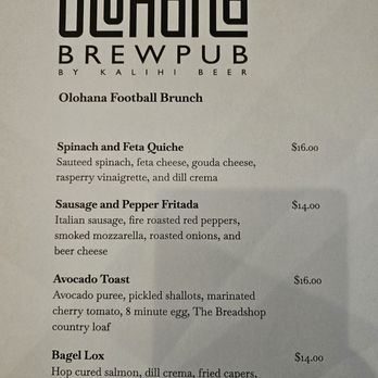 Olohana Brewpub By Kalihi Beer - Menu - Brewpubs Near Me - Honolulu, Hawaii