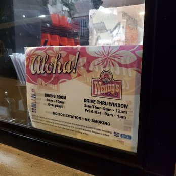Wendy's - Disappointed... came to Wendy's and the sign said they open till 1 am and yelp says they close in 46 min/ midnight - Fast Food Near Me - Wahiawa, Hawaii Wendy's - Disappointed... came to Wendy's and the sign said they open till 1 am and yelp says they close in 46 min/ midnight - Fast Food Near Me - Wahiawa, Hawaii
