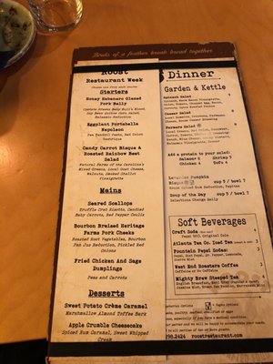 Menu photo 6 Roost Greenville, SC