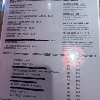 Tender Hooligan - Alcohol menu - Themed Cafes Near Me - Chula Vista, California