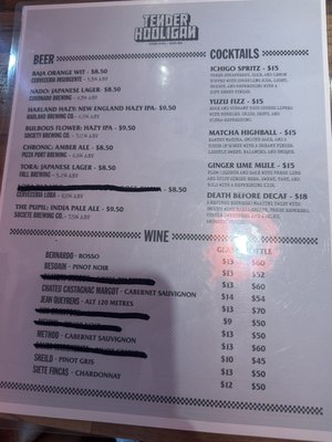 Menu photo 3 Tender Hooligan Chula Vista, CA