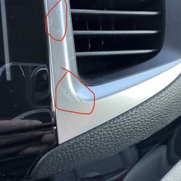 Damage to dash