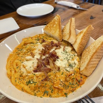 Cafe HwaSan - Kimchi Bacon Creamy Udon - Korean Near Me - Plano, Texas