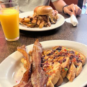 Jimmy J's Cafe - fruity pebbles waffles, 3 Little Pigs and The Big Bad Chicken Sandwich - Breakfast & Brunch Near Me - New Orleans, Louisiana Jimmy J's Cafe - fruity pebbles waffles, 3 Little Pigs and The Big Bad Chicken Sandwich - Breakfast & Brunch Near Me - New Orleans, Louisiana