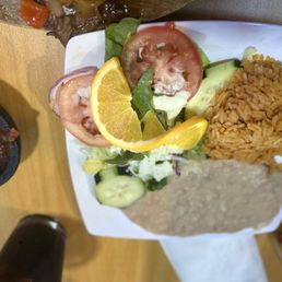Our sides rice, beans and salad Our sides rice, beans and salad