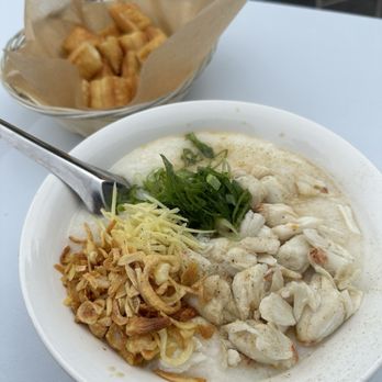 Secret Congee - Garlic Blue Crab Congee - Asian Fusion Near Me - Seattle, Washington