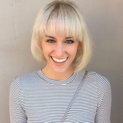 Canale - Martinez Salon - Going for a glam look? This blonde bob is perfect cut and color to frame a face bring. Color by Amanda