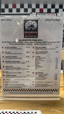 Menu photo 2 Mudman Burgers - Whitefish Whitefish, MT Menu photo 2 Mudman Burgers - Whitefish Whitefish, MT